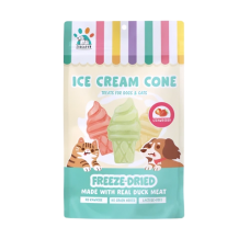 Singapaw Pet Treat Freeze Dried Ice Cream Cone Strawberry 48g